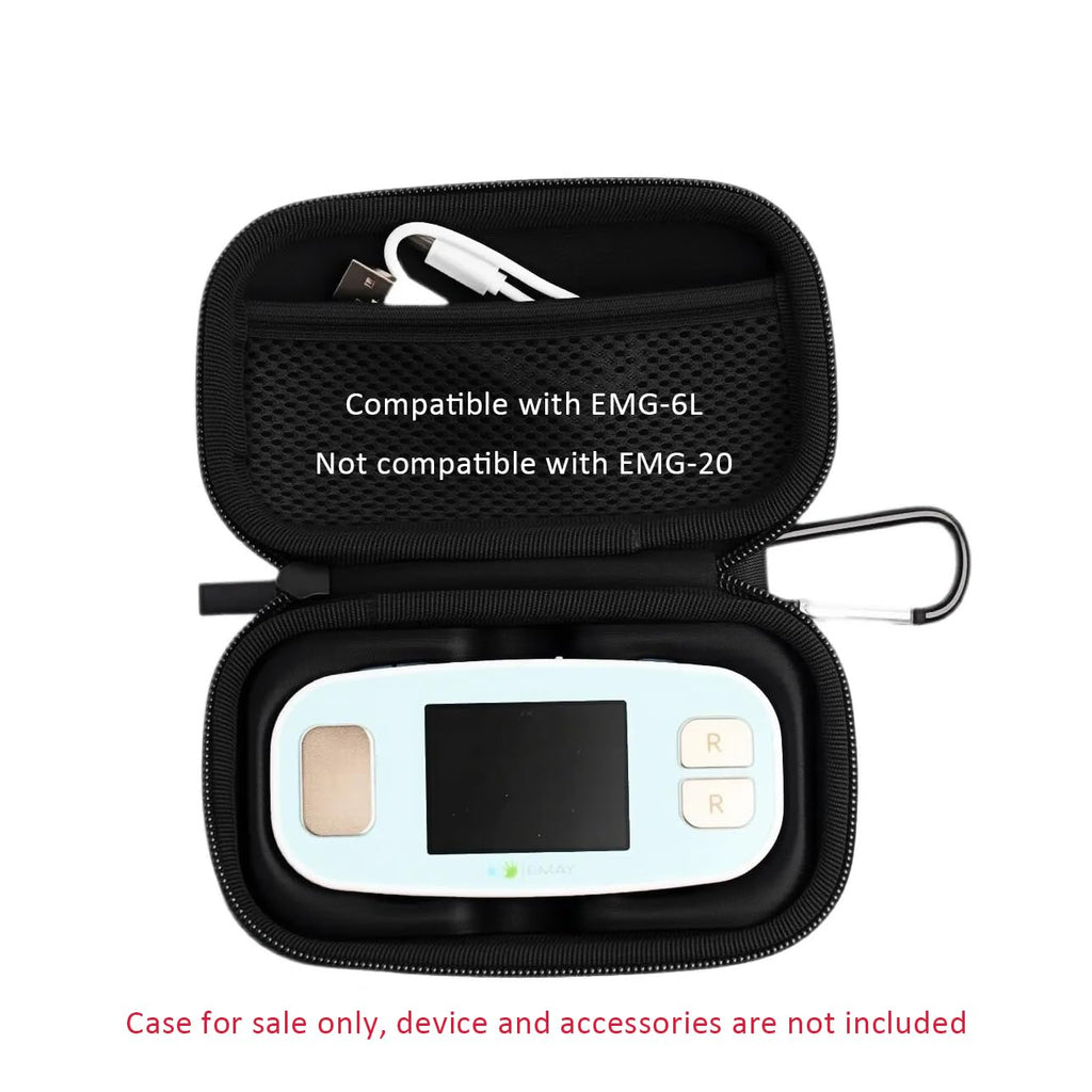 EMAY Hard Carry Case for EMG-6L Device (Not for EMG-20) | Protective Travel Bag 6L Portable ECG Monitor (Case Only)