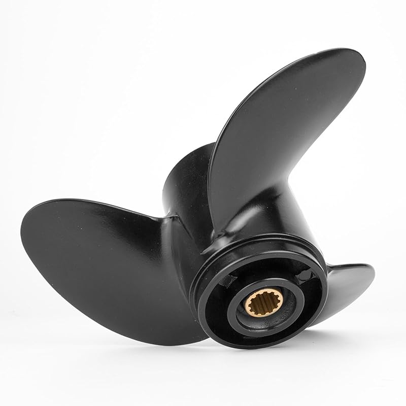 Outboard Propeller 7.8x8 RH Aluminum 3-Blade 12-Spline for 4-6HP Tohatsu Mercury Nissan