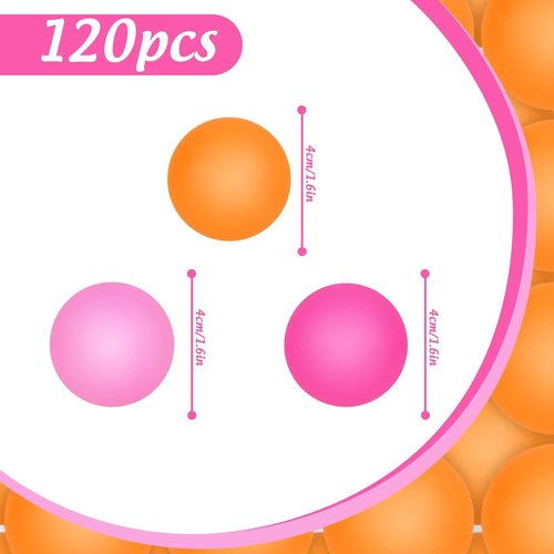 JarThena 120 Pcs Colorful Table Tennis Balls - 40mm Ping Pong Balls for Indoor & Outdoor Play