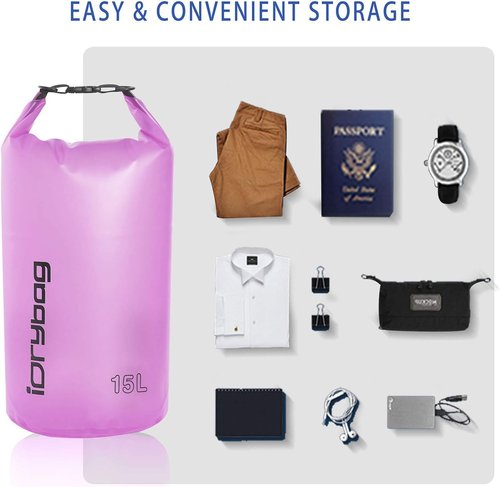 IDRYBAG Clear Waterproof Dry Bag - Versatile Sizes 2L/5L/10L/15L/20L for Kayaking & Outdoor Adventures