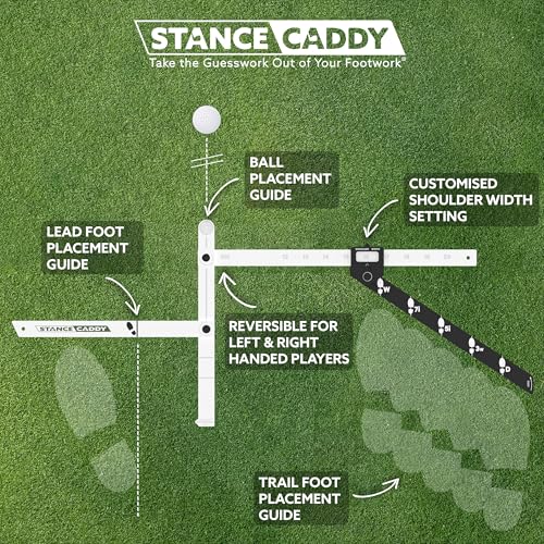 Golf Alignment and Stance Training Aid for Left & Right Handed Players - Portable Practice Tool