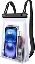 PEDVSTY Waterproof Phone Pouch - Large Dry Bag with Sealing Strip for iPhone & Galaxy Devices | White
