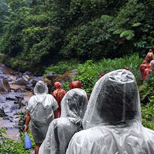 Disposable Rain Ponchos for Adults 10 Pack — Family Travel Waterproof Gear with Kids Variants