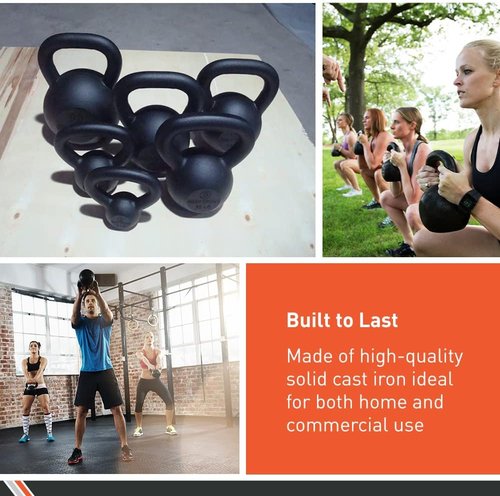 Body Sport Cast Iron Kettlebell - Professional Weight Training for Home & Gym Workouts