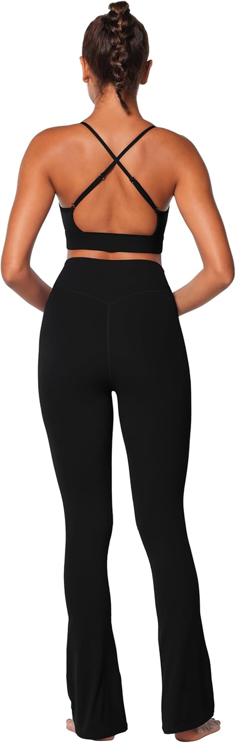 Sunzel Sports Bra - Criss-Cross Open Back Adjustable Strappy Design | Padded Yoga Bra for Women