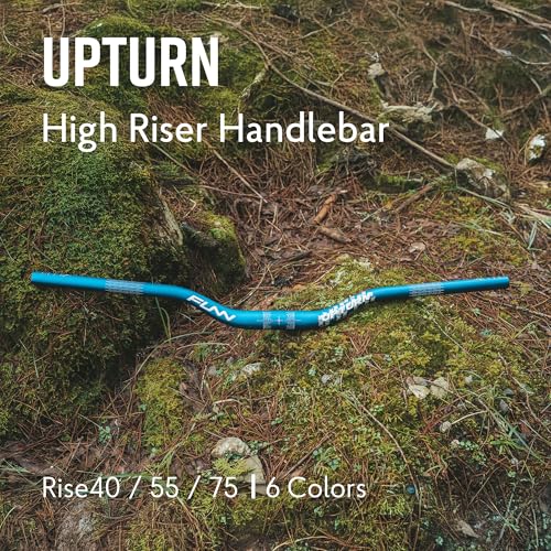 Mountain Bike Handlebar 75mm Rise Black 800mm Riser Alloy MTB & BMX Bar - Funn