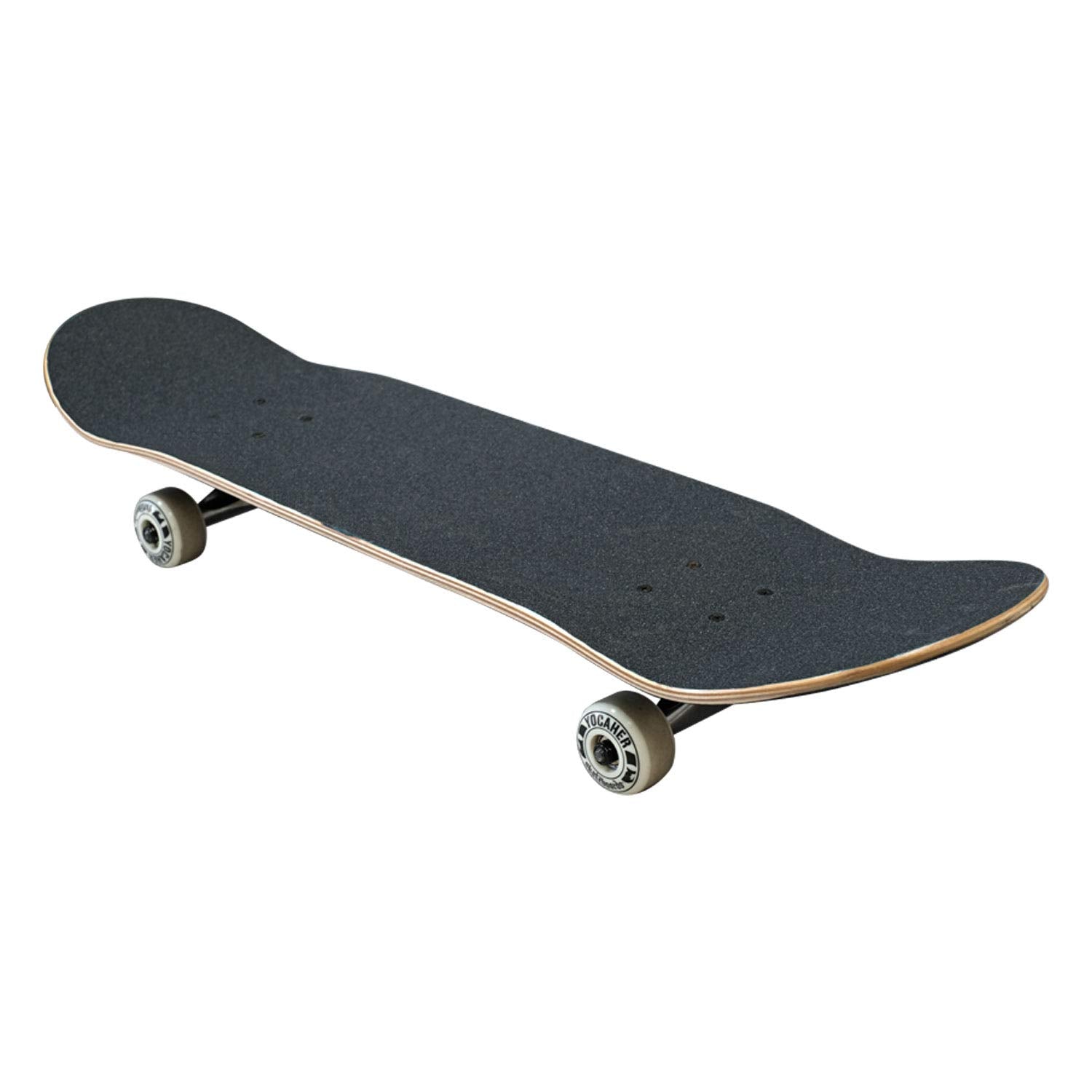 Yocaher Professional Complete 7.75" Skateboard w/7Ply Maple Deck, BlackWidow Premium Grip Tape, Aluminum Alloy Truck, ABEC-9 Bearing (Complete - 7.75 - Natural)