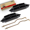 Roykaw Golf Cart Battery Hold Down Plate with Rods, Battery Holder Replacement Kit for Club Car Precedent (2004-2009) 48V Electric Models (4 × 12V Battery), Set of 2, OEM# 102534001, 102526801