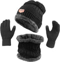 KRATARC Winter Warm Scarf, Beanie Hat, Knit Gloves & Neck Gaiter Set for Adults | Outdoor Essentials