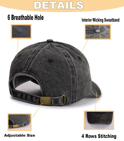 Dog Dad Gifts for Men, The Dogfather Paw Hat, Pet Owner Baseball Cap, Retirement Fathers Day Christmas Birthday Gifts for Grandpa Husband Papa Hubby Black