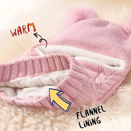 Camptrace Baby Toddler Winter Hat & Scarf Set - Fleece Lined Beanie for Girls & Boys