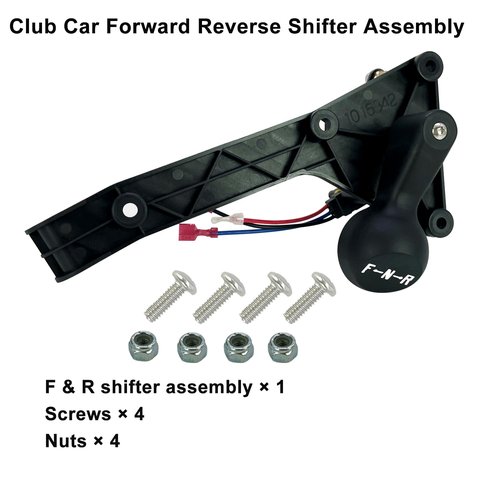 Phoddar Club Car Forward and Reverse Shifter Assembly Kit, F&R Shifter Assembly with Handle for 48 Vol/t 1992-up DS Gas Golf Cart 1016947 1012987 8248 8233 & Transmission Cable End, Ball Stud Kit