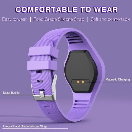 Kids Fitness Tracker Watch by [Brand Name] - Waterproof Digital Pedometer for Ages 5-15 | Purple