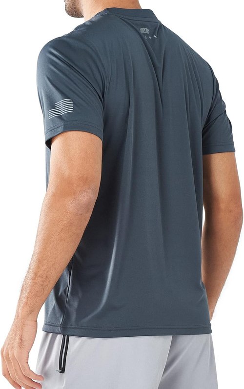 NORTHYARD Men's UPF 50+ Sun Protection Shirt - Short Sleeve Athletic Rash Guard for Swimming & Running