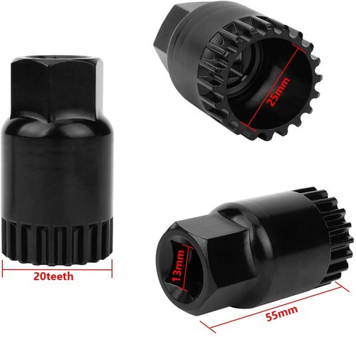 Oumers Bike Crank Extractor and Bottom Bracket Remover with 16mm Spanner Wrench, Bicycle Removal Tool Puller Tool-Bike Crank Arm Remover Spanner Repair Tools Kit