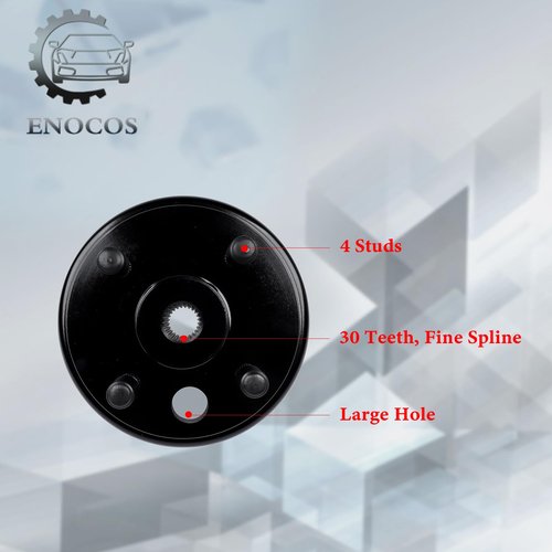 Enocos 21807-G1 30 Teeth Golf Cart Brake Drum Hub Assembly 1inch Compatible with 1991-Up 4 Cycle Gas EZGO Golf Cart, Replace# 41843-94 Large Hole Fine Sp-Lined Brake Drum