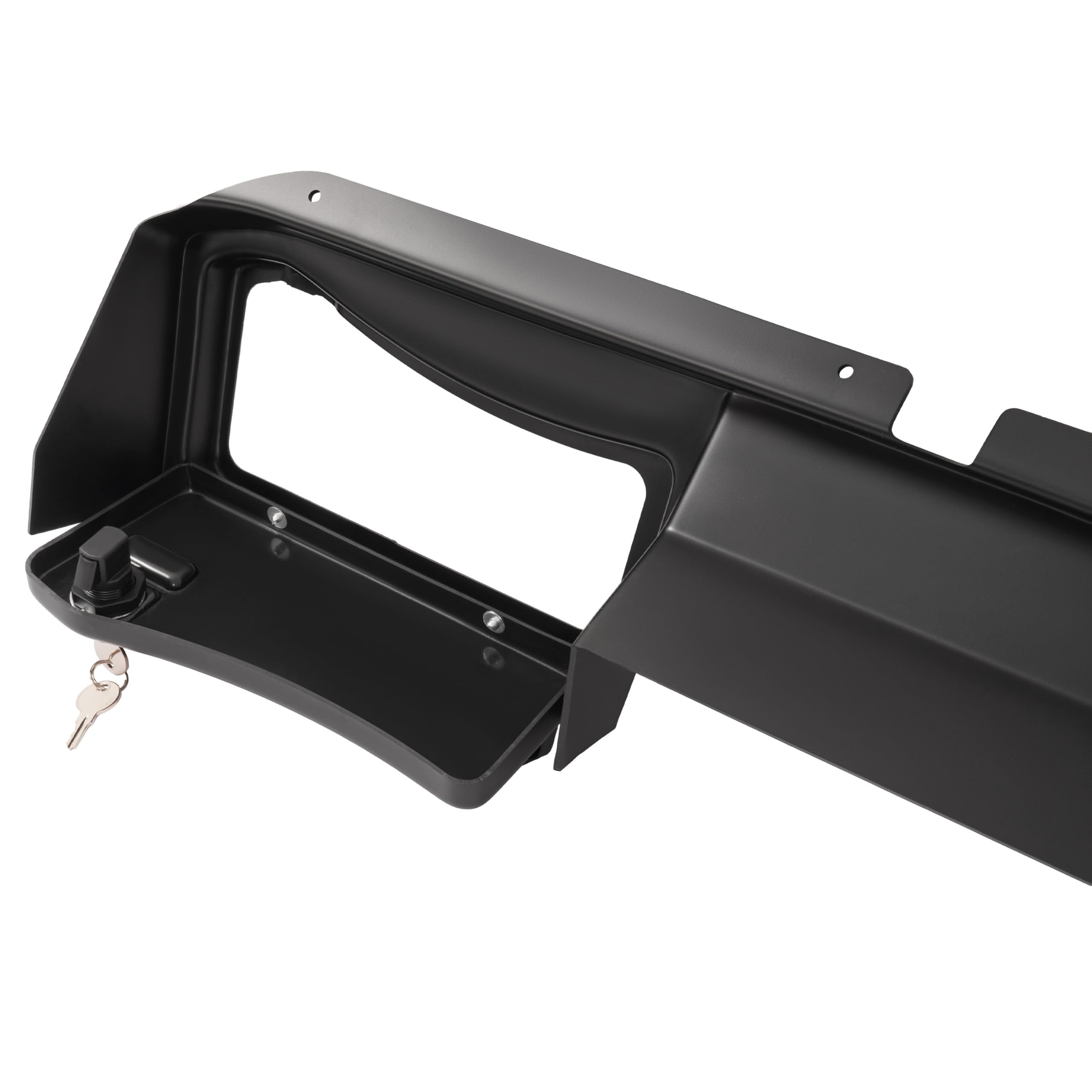 WUTIST Dashboard Cover W/Lockable Doors Compatible with 2008-2014 EZGO RXV Models Dash Cover Matte Black Plastic Steel Painted