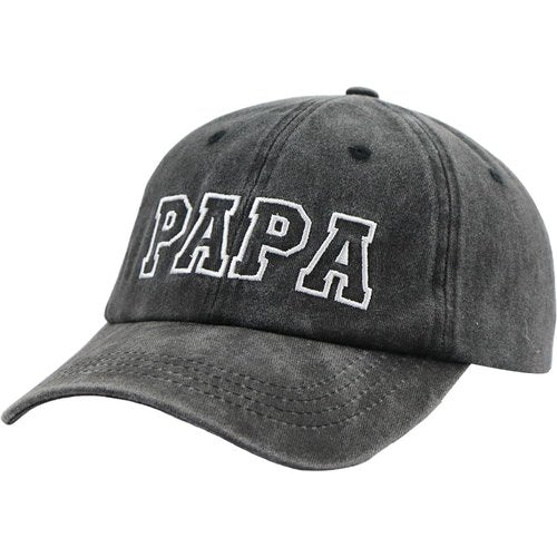 Funny Papa Hats for Men Grandpa, Father Day Birthday Gifts for Dad Daddy, Adjustable Cotton Embroidered Grandfather Baseball Cap