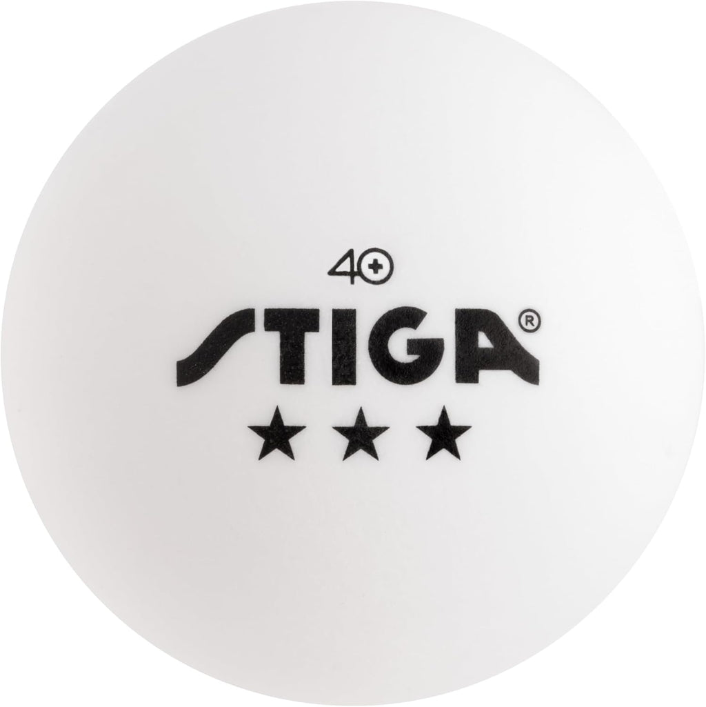 Stiga 3-Star Table Tennis Balls - High-Quality Performance | Perfect for Training & Competition