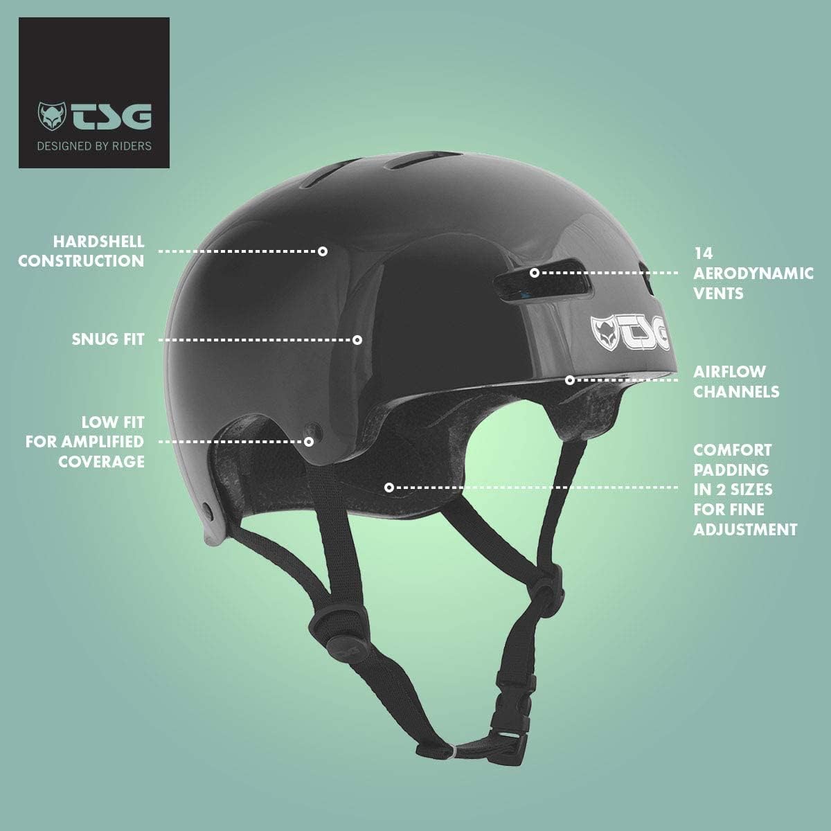 TSG Evolution Bike & Skate Helmet - Triple Certified Safety for Cycling, BMX & Skateboarding | Swiss Design