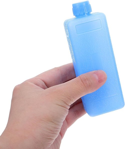 8Pcs Reusable Ice Packs by Coolers | Long-Lasting Cooling Blocks for Lunch Boxes & Camping - 4.52 x 1.57 x 1.18 Inches (Blue)