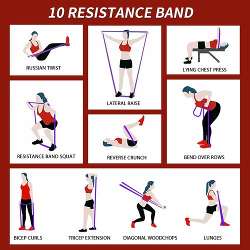 WHATAFIT Resistance Bands,Pull Up Assist Bands Set with Handles, Exercise & Workout Bands with Door Anchor for Men & Women – Home Fitness Equipment for Strength Training, Stretching