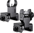 Marmot Flip Up Iron Sights - Full Metal CQB & Precise Mode Rifle Sights for Enhanced Accuracy