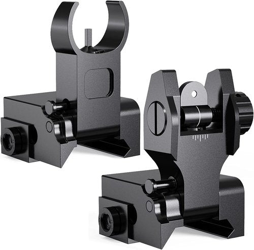 Marmot Flip Up Iron Sights - Full Metal CQB & Precise Mode Rifle Sights for Enhanced Accuracy