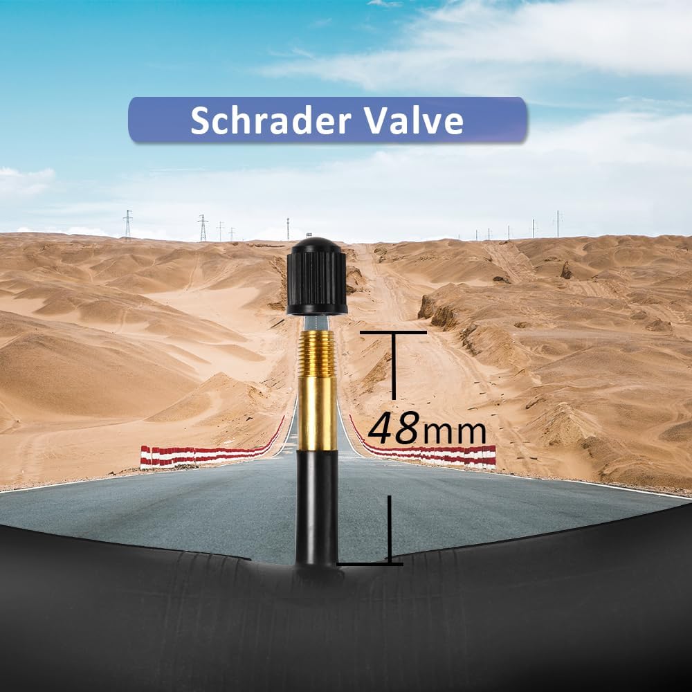 Skiennix 27.5 Inch Bike Tube | Premium Butyl Rubber with AV48mm Schrader Valve | 2 Pack