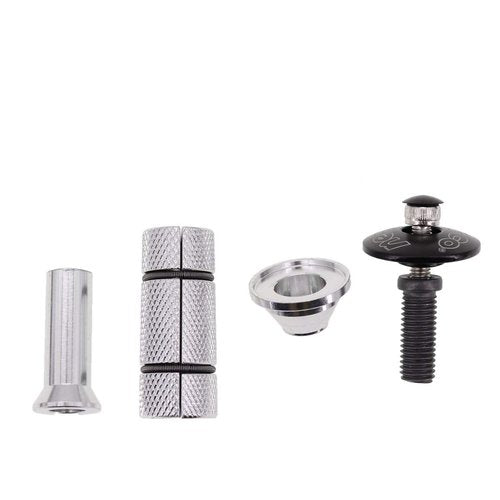 Neco Headset Expander Top Cap Star Nut Plug Bolt Stem Expanding Nut Bolt Carbon Fiber Cap Cover Long Large Size (Large Aluminum Cap 1-1/8 inch)