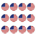 GOLTERS Golf Ball Markers Assorted Patterns Value Pack of 12 Golf Gifts, Golf Cap Clips and Divot Repair Tools Parter Accessories Sets for Men Women Golfer (Flag 12pcs)