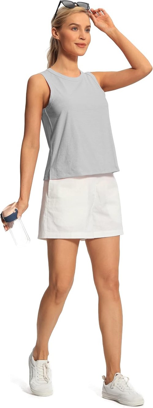 Hiverlay Workout Tank Tops - Women's Sleeveless Athletic Crop Top for Gym & Running | Stylish & Comfortable