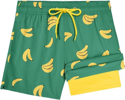 Century Star Boys Swim Trunks - Quick Dry Bathing Suit with Compression Liner | Sizes 7-14 Years
