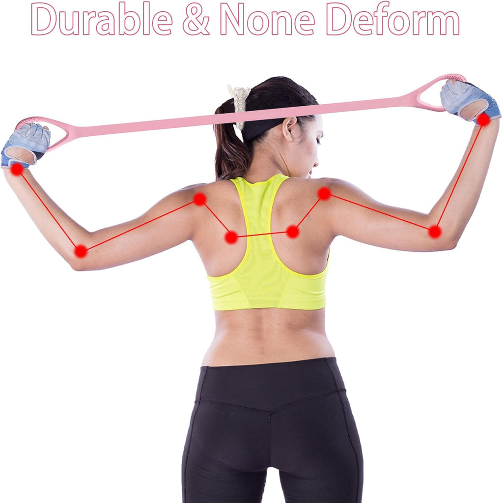 Skiennix 6 Pcs Figure 8 Resistance Bands - Versatile Yoga & Pilates Equipment for Full-Body Workouts