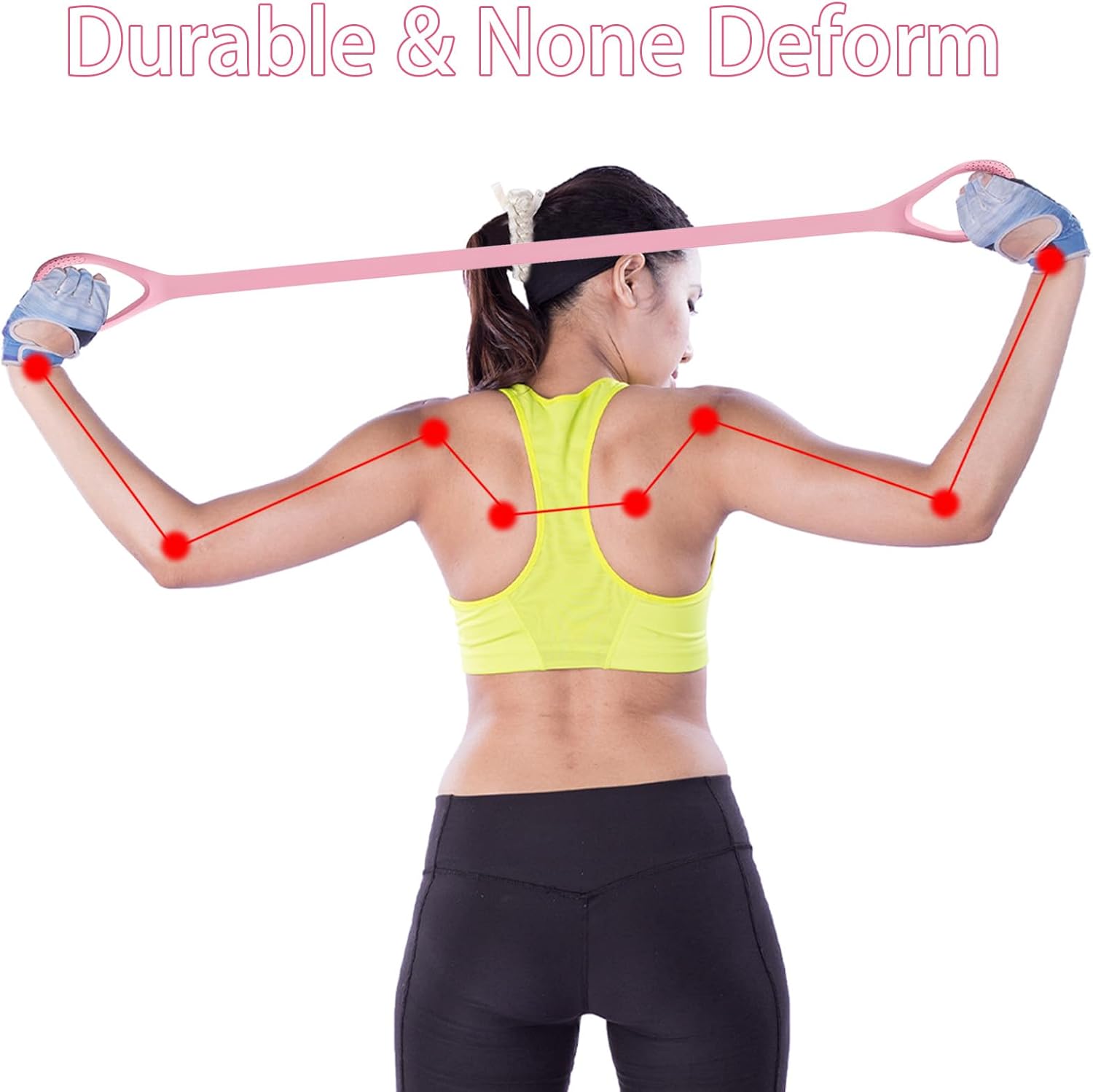 Skiennix 6 Pcs Figure 8 Resistance Bands - Versatile Yoga & Pilates Equipment for Full-Body Workouts