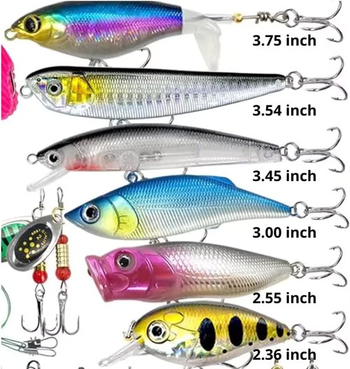 CATCHRO Fishing Lure Kit - 409 Pcs Tackle Box Set for Freshwater & Saltwater | Ideal Gift for All Skill Levels