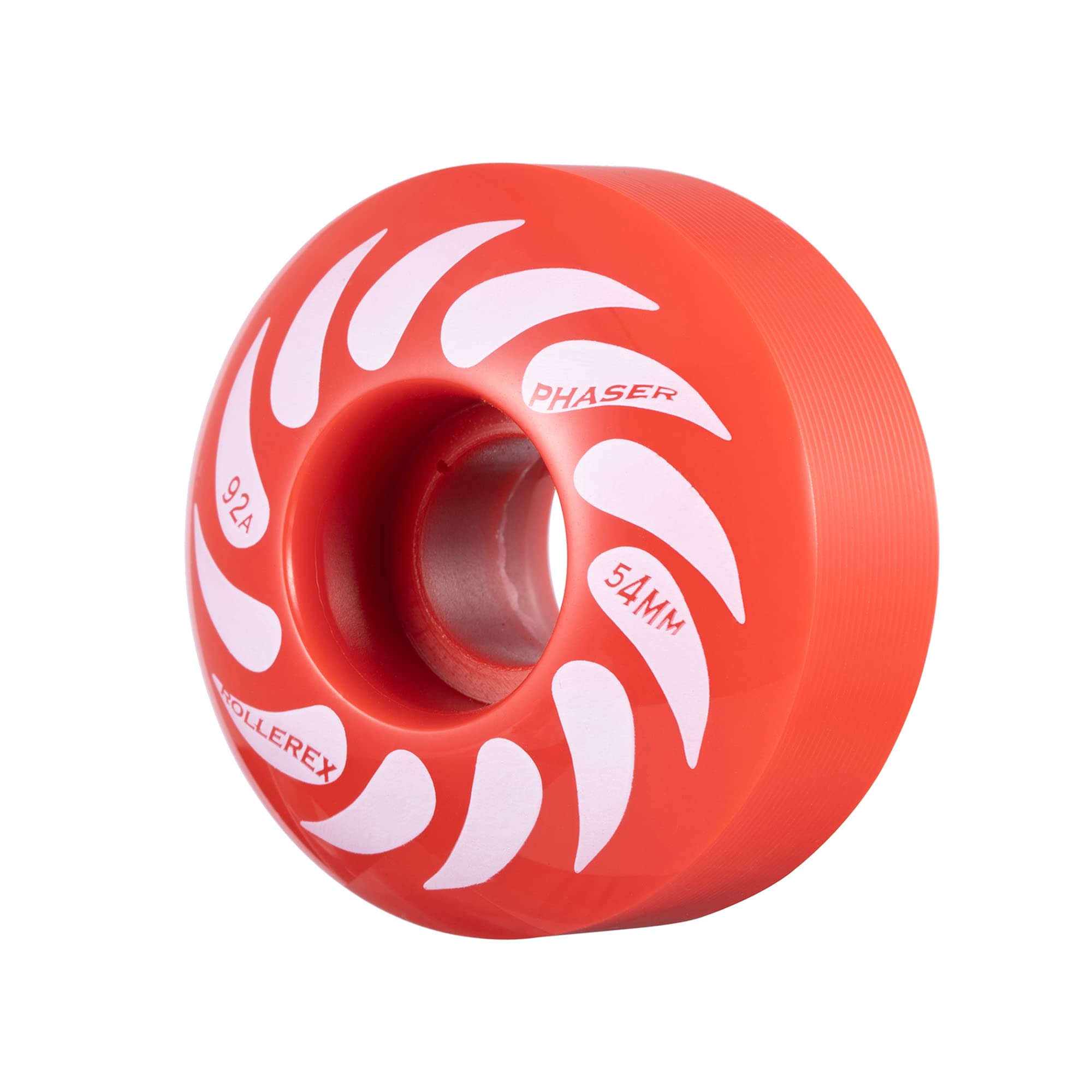 Rollerex Phaser 92A 54mm Skateboard Wheels 4-Pack Durable 32mm Width Cruiser Wheels for Skateboards – Smooth Ride & Easy Installation (Rocket Red)