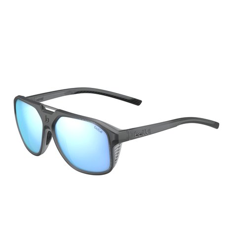 Bollé - ARCADIA, Black Frost, Sky Blue Polarized, Large, Sunglasses, Unisex, Adult