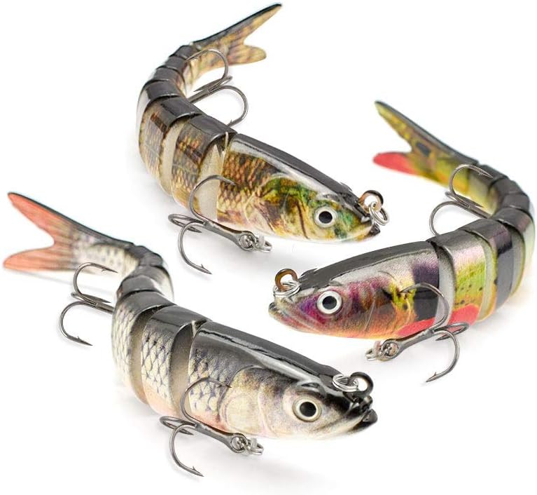 ODS Lure Fishing Bait - Multi-Jointed Swimbaits with Hooks | Complete Tackle Kit for Bass