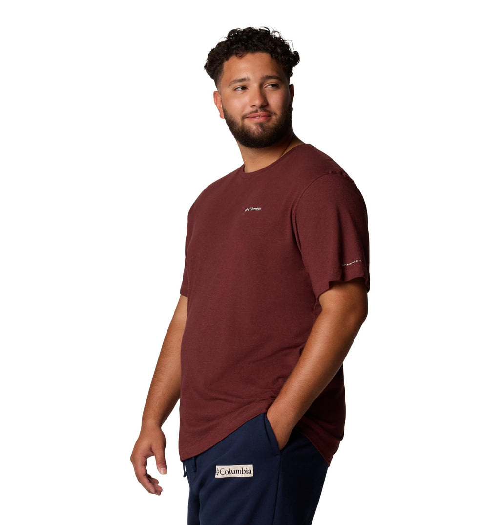 Columbia Men's Thistletown Hills Short Sleeve T-Shirt, Spice Heather, X-Large Tall