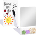 XANGNIER School Locker Accessories - Magnetic Mirror & Whiteboard Set | Back to School Essentials, White