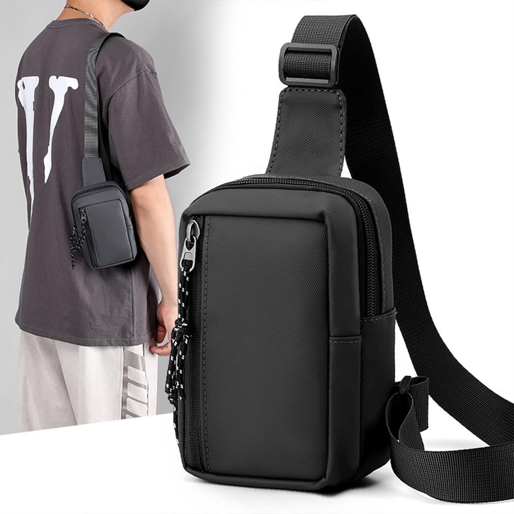 Skiennix Mini Sling Bag - Waterproof Crossbody Backpack for Hiking & Travel | Grey Color