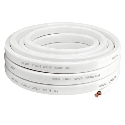 Duplex Marine Wire - 2 Gauge 5ft Tinned Copper Electrical Cable for Boats, RVs & Campers