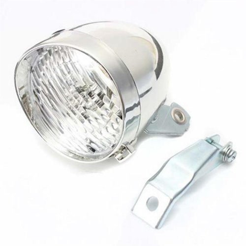 SYCOOVEN Bicycle Vintage Light, 3 LED Vintage Retro Bicycle Bike Front Light Lamp Retro Bike Headlight for Night Riding, Cycling Flashlight Headlamp with Bracket(Silver)