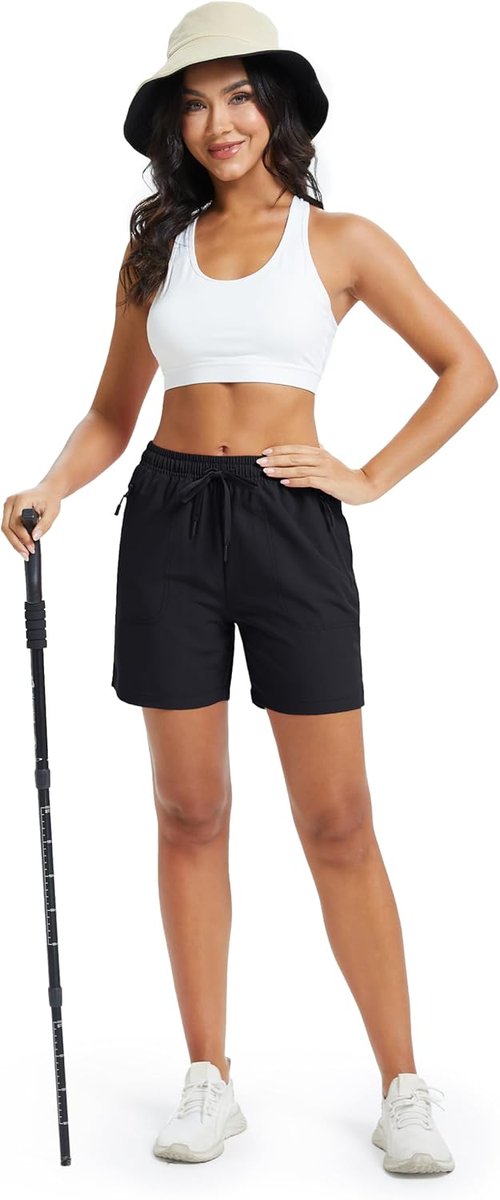 MAGCOMSEN Women's Hiking Shorts - UPF 50+ Quick-Dry Lightweight Athletic Summer Shorts with Pockets