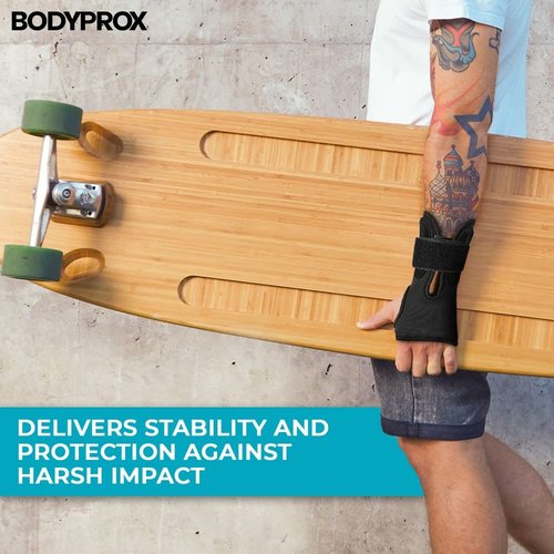 Bodyprox Wrist Guards (1 Pair) for Snowboarding, Skateboarding and Inline Skating, Sports Protection Wrist Guard (Medium)
