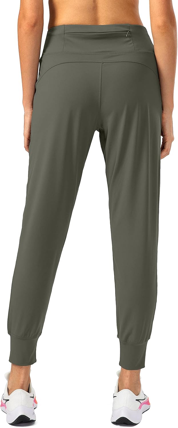 Soothfeel Women's Joggers with Zipper Pockets Petite/Regular/Tall High Waisted Athletic Workout Yoga Pants Joggers for Women