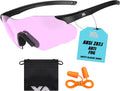 Xaegistac Safety Glasses - Anti-Fog Shooting Glasses with Wide Field of View & Soft Nose Pad for Outdoor Use