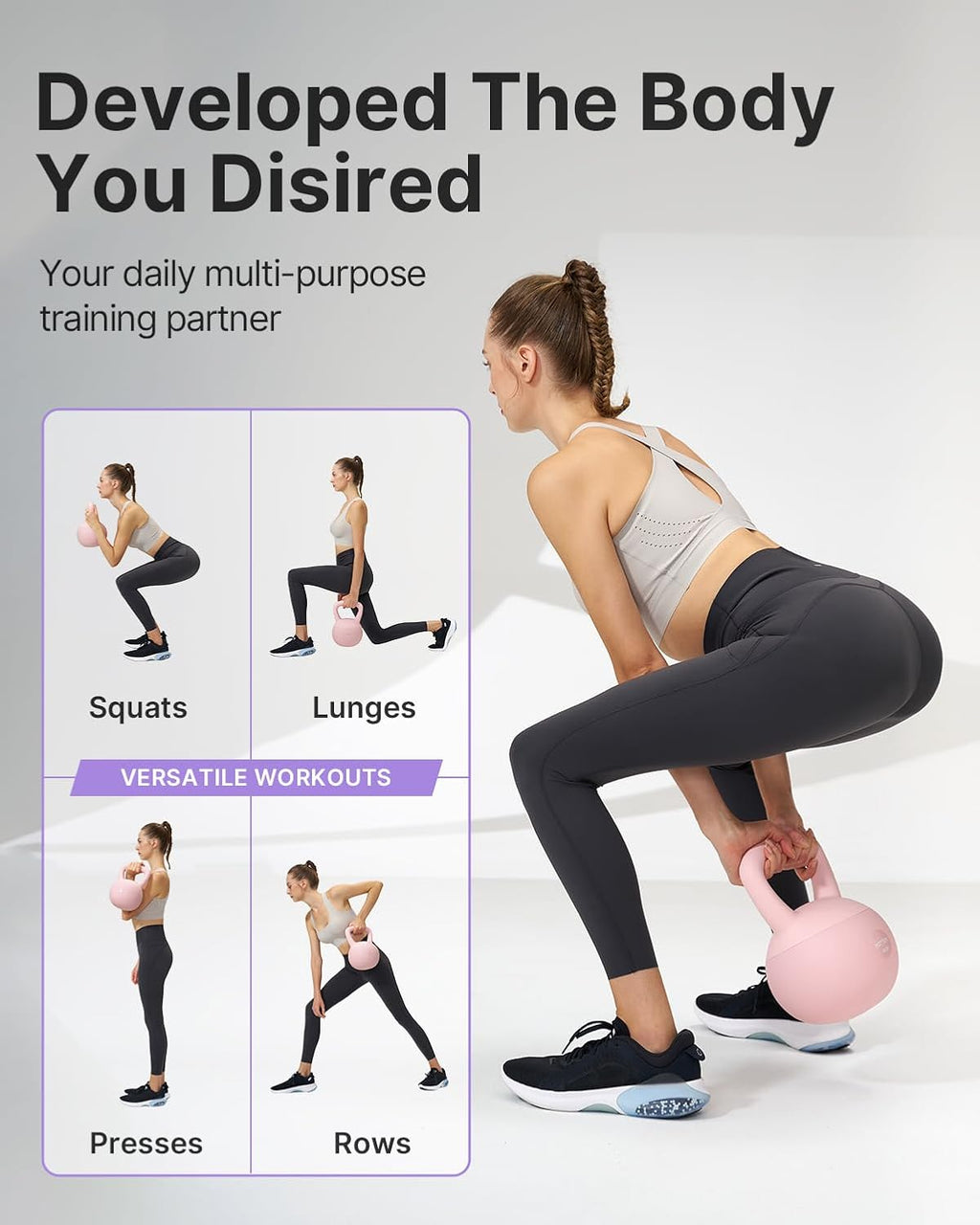 YOTTOY Soft Kettlebell - Anti-Slip Grip Weight for Home Workouts | Safe & Durable Design