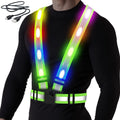 Skiennix LED Reflective Vest - USB Rechargeable Safety Running Gear for Men, Women & Kids